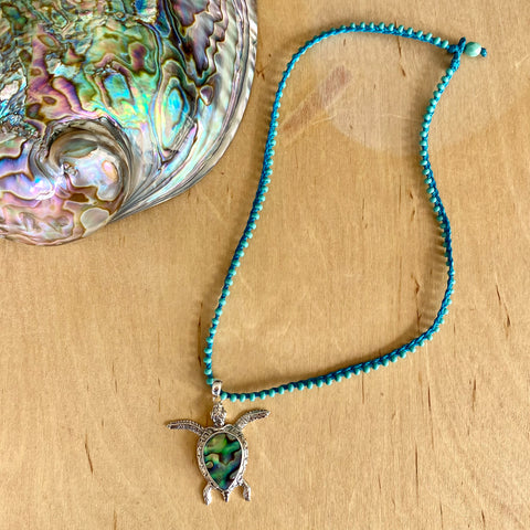 Abalone Sea Turtle Necklace
