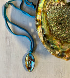 Abalone Leather Necklace