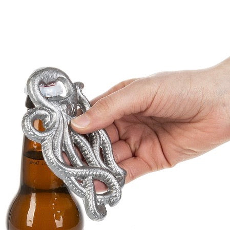 Silver Octopus Bottle Opener