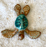 Raku Pottery Mini Turtles