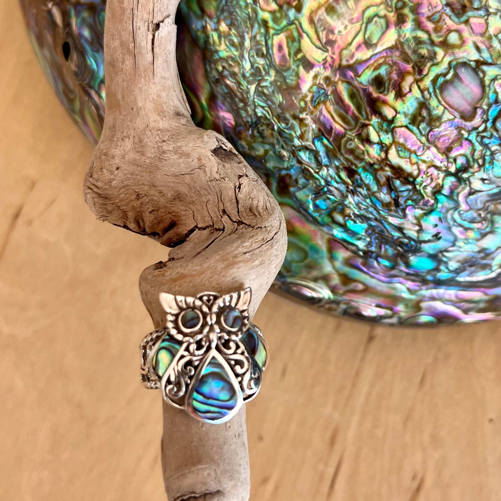 Shell Owl Ring