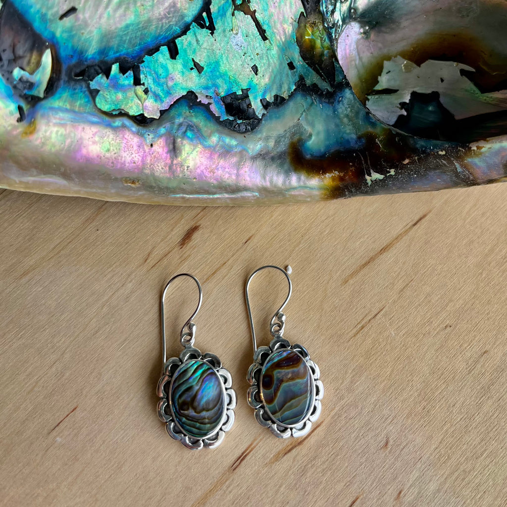 Abalone Flower Earrings