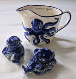 Cobalt Octopus Salt & Pepper Shakers