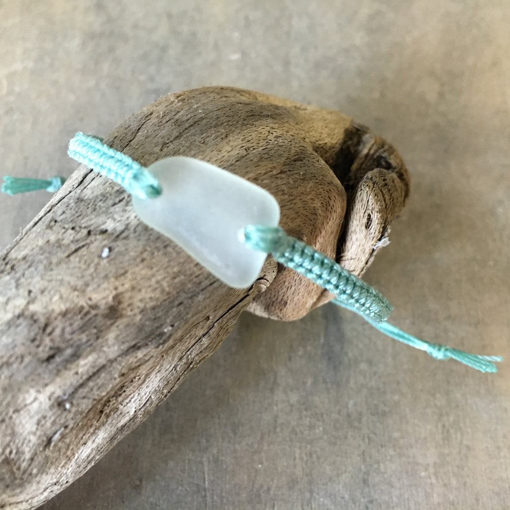 Sea Glass Braided Bracelet