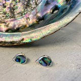 Abalone Inlay Stud Earrings