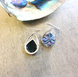 Abalone Drop Filigree Earrings