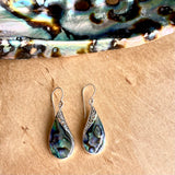 Abalone Dragonfly Wing Earrings