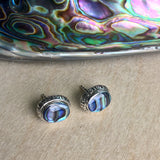 Abalone Inlay Stud Earrings