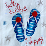 Beach Time Stitched Sequin Towel