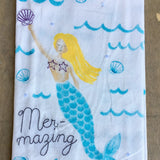 Mermaid Stitched Sequin Towel