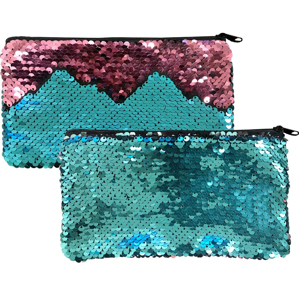 Mermaid Scale Sequin Zip Bag