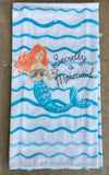 Mermaid Stitched Sequin Towel