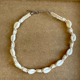 Cowrie Shell Chip Necklace