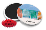 Beach Car Coaster Magnet
