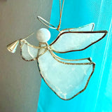 Capiz Trumpet Angel Ornament