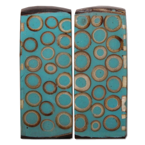 Bamboo Inlay Salt & Pepper Shakers