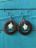 Aloha Coconut Circle Earrings