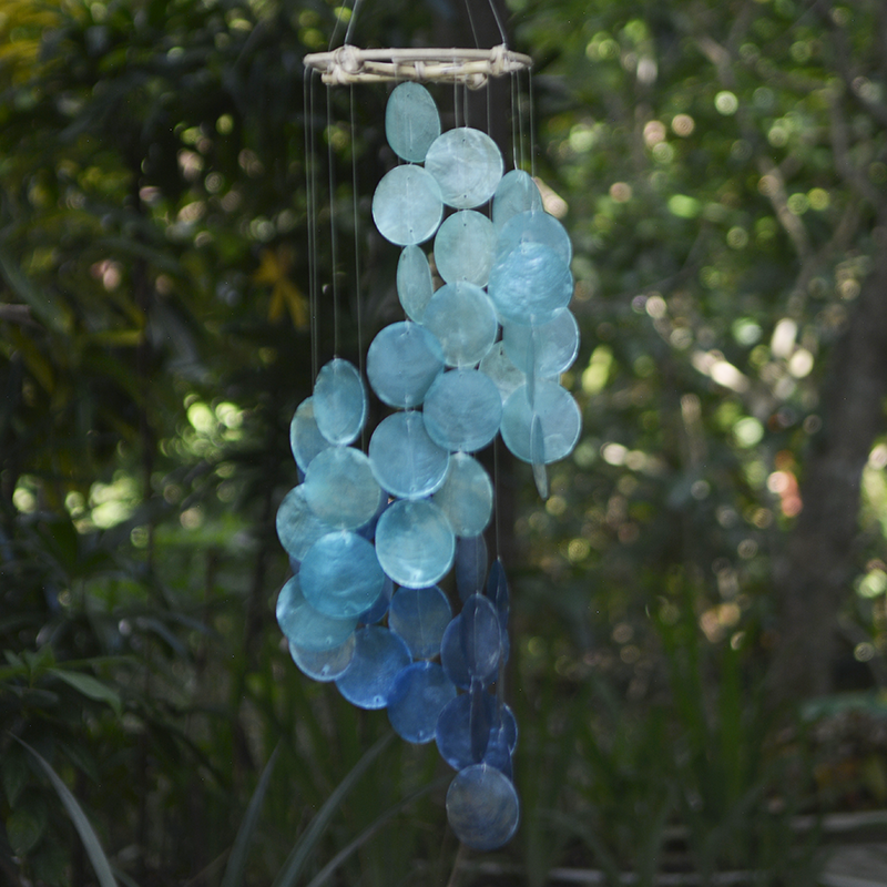 Swirl Top Capiz Ombre Windchime