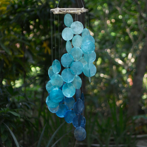 Swirl Top Capiz Ombre Windchime