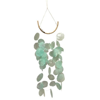 Aqua Green Capiz Arc Windchime