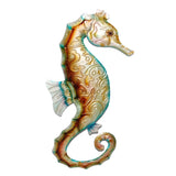 Tan & Blue Capiz Seahorse Wall Decor