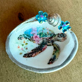 Clam Decoupage Magnet