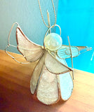 Capiz Violin Angel Ornament