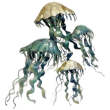 Jellyfish Capiz Metal Art