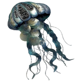 Jellyfish Capiz Metal Art