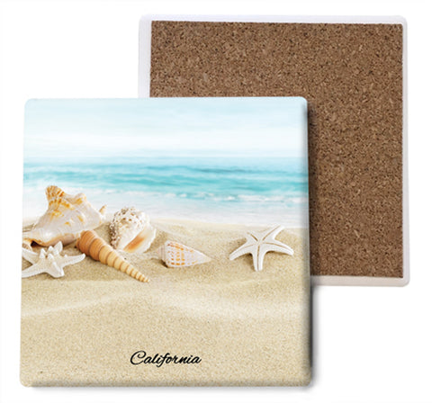 Beach Shells CA Coaster