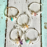 Pearl Stone Wine Glass Charm Set