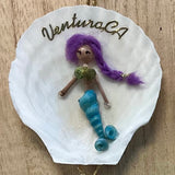 Mermaid Ventura CA Shell Ornament