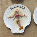 Mermaid Ventura CA Shell Ornament