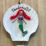 Mermaid Ventura CA Shell Ornament