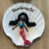 Mermaid Ventura CA Shell Ornament