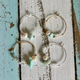 Pearl Stone Wine Glass Charm Set