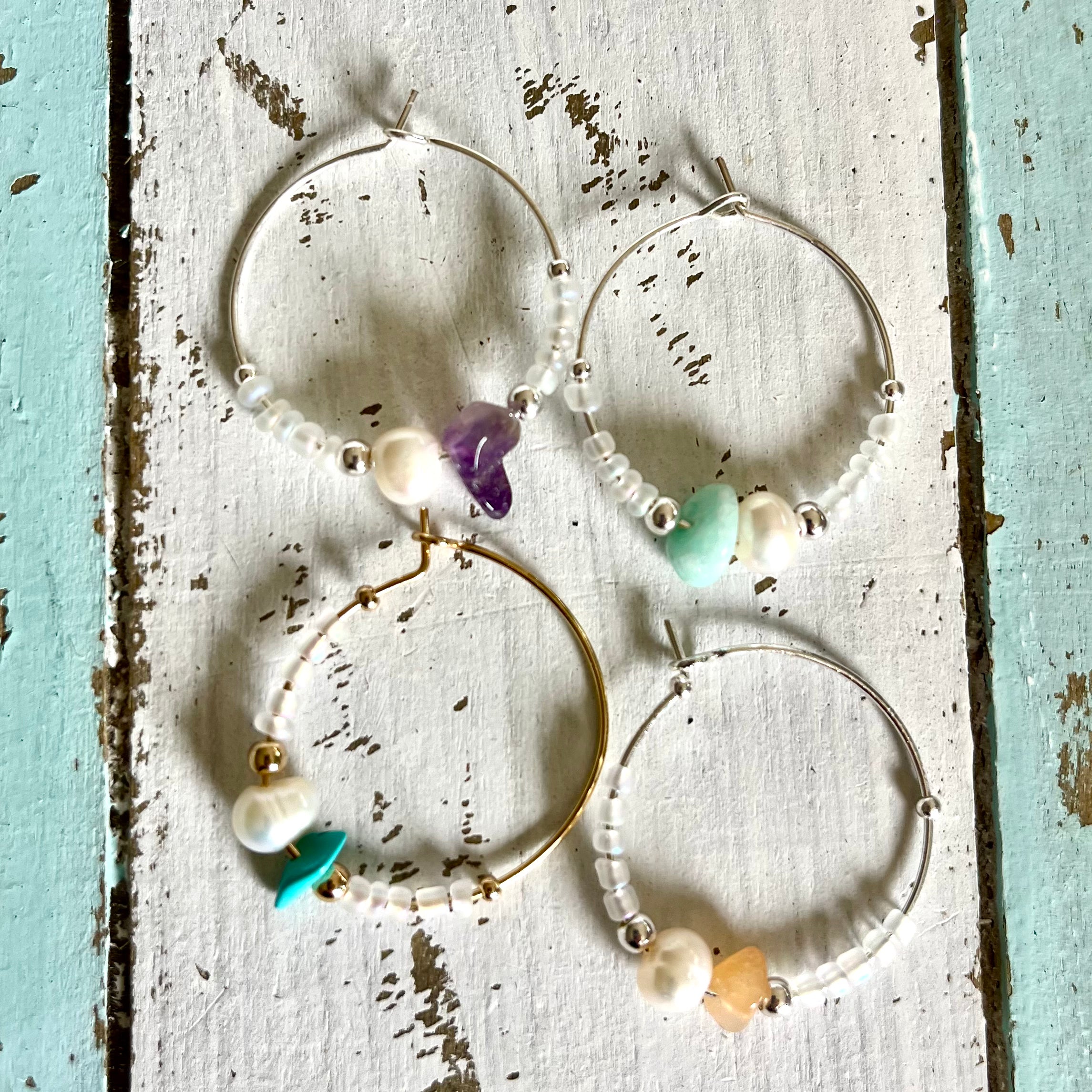 Pearl Stone Wine Glass Charm Set – Sea Things Ventura