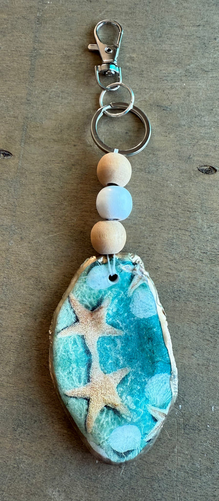 Oyster Shell Keychain
