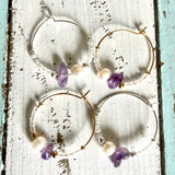 Pearl Stone Wine Glass Charm Set