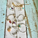 Pearl Stone Wine Glass Charm Set