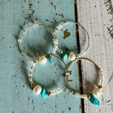 Pearl Stone Wine Glass Charm Set