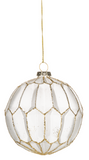Geometric Frosted Ball Ornament