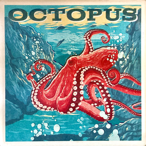Octopus Vintage Art Coaster
