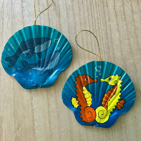 Hand Painted Sea Life Ornament