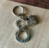 Pirate Girls Rock Heart Keychain