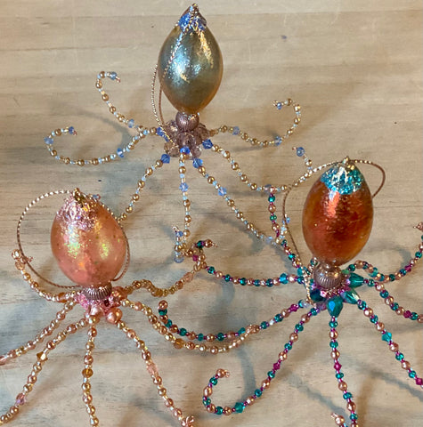 Enchanted Jeweled Octopus Ornament