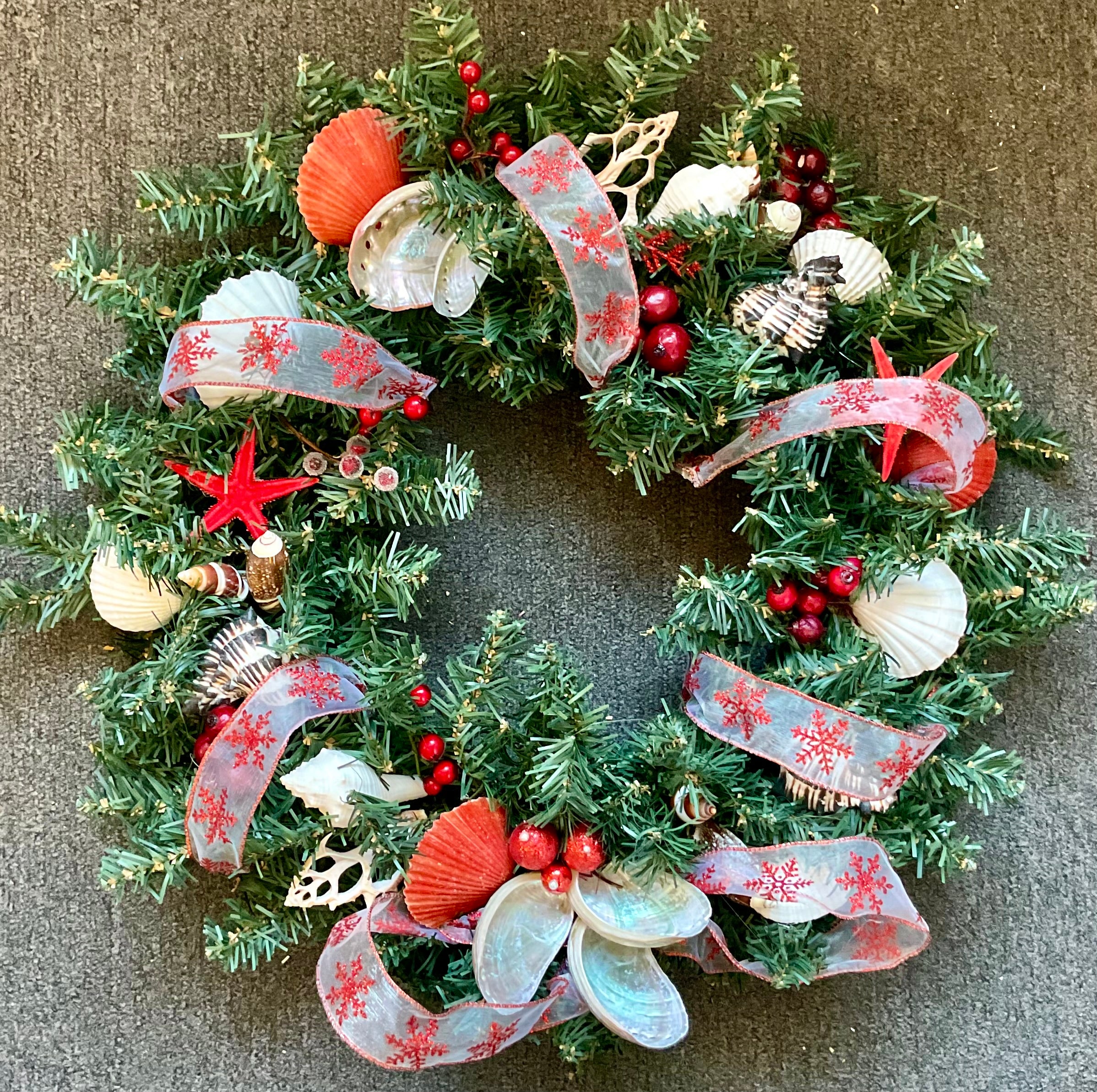 Holiday Christmas Shell Wreath – Sea Things Ventura