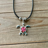 Hibiscus Turtle Necklace