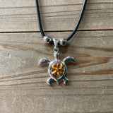 Hibiscus Turtle Necklace