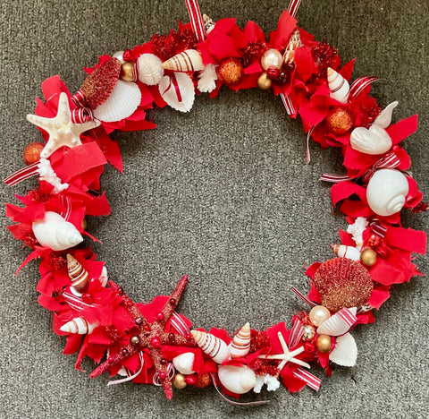 Ocean Candy Shabby Seashell Wreath